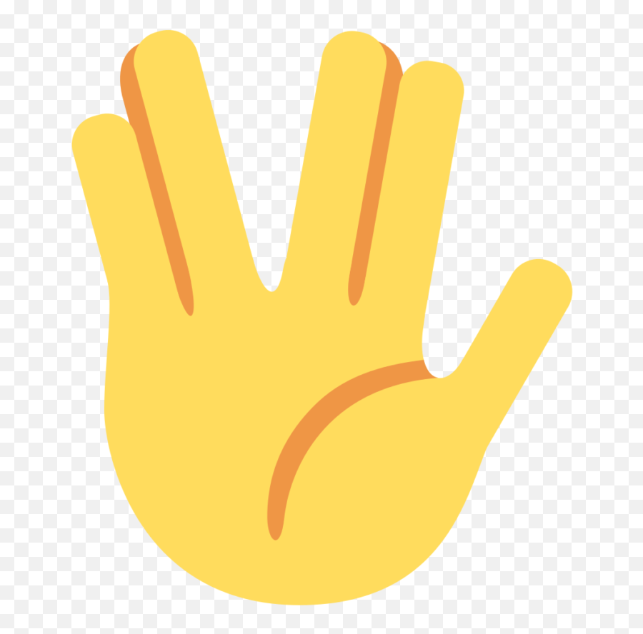 Between Middle And Ring Emoji - Emoji Vulcan Salute,Emojis Color Hands