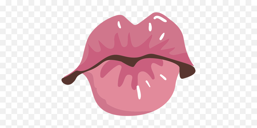 Simple Semi - Flat Mouth Blowing Kiss Transparent Png U0026 Svg Vector Emoji,Small Kiss Lips Emoticon