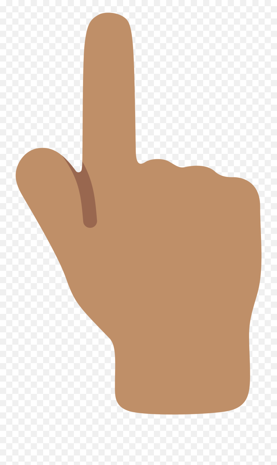 Raised Forefinger Medium Skin Tone - Zeigefinger Transparent Background Emoji,Hands Raised Up Emoticon