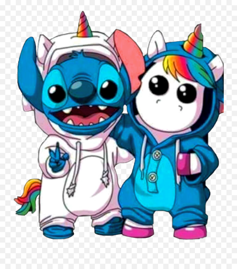 Sticker Stitch Unicorn Unicornio - Stitch Y Unicornio Emoji,Donald Trump Emojis For Discord