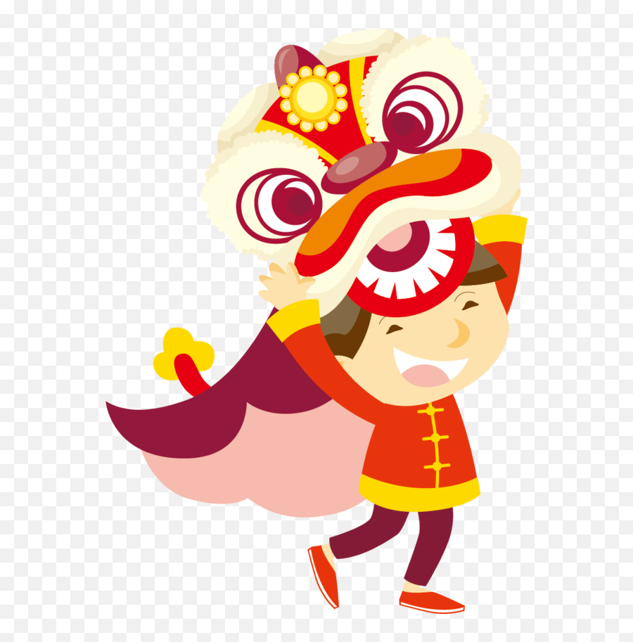 Dragon Dance Food Cartoon - Chinese New Year 2020 Wishes In Chinese Emoji,Little Dance Emoticon