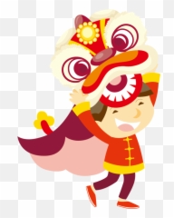 Dragon Dance Food Cartoon - Chinese New Year 2020 Wishes In Chinese Emoji,Little Dance Emoticon
