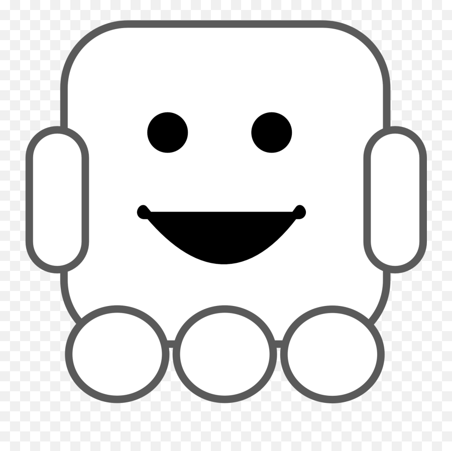 Download Robot Cliparts Black - Robot Clipart Black And Robot Clipart Robot Black And White Emoji,Lego Head Emoticon