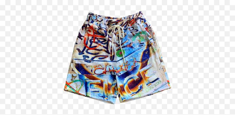 Okito X Fice Gallery Perennial Shorts - Multicolor Emoji,Boxer Emotions