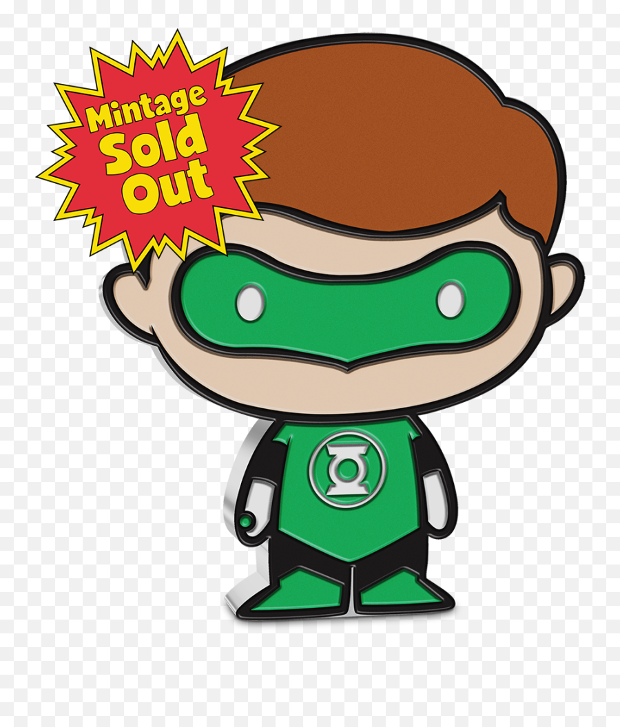 Sold Out Chibi Coin Collection Dc Comics Series U2013 Green Lantern 1oz Silver Coin Emoji,Lantern Ring Emotions