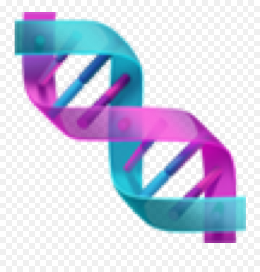 Dna Emoji Biologie Türkis Pink Sticker - Horizontal,Dna Emoji