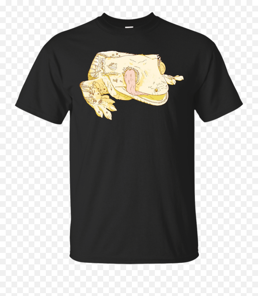 Crested Gecko Lizard With Tattoos Licking Eyeball T - Shirt Emoji,Lizard Emoji Png