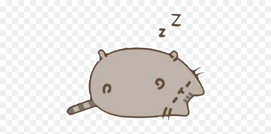 Pusheen Cat Sleep Sleepy Grey Sticker - Dot Emoji,Sleepy Cat Emoji