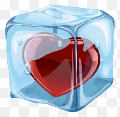 Heart Of Ice - Heart In Ice Cube Emoji,Hert Emoji