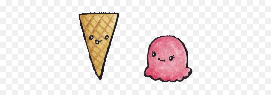 Icecream Cone Waffle Cute Sticker - Cute Ice Cream Love Emoji,Ice Cream Cone Emoji