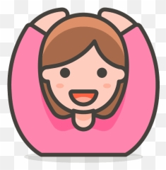 Woman Gesturing Ok Emoji Clipart Free Download Transparent - Family Woman Woman Boy Boy Emoji,Okay Sign Emoticon