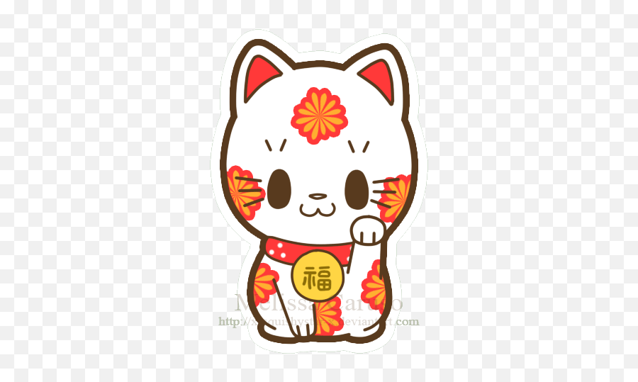 Buena Fortuna Www - Maneki Neko Gif Png Emoji,Waving Cat Emoticon