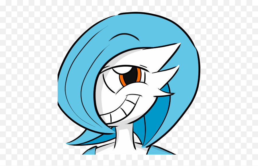 Emoji Sly Grin Gardevoir Shiny Version By Destinedjagold - Gardevoir Emoji,Smirk Emoji Black And White