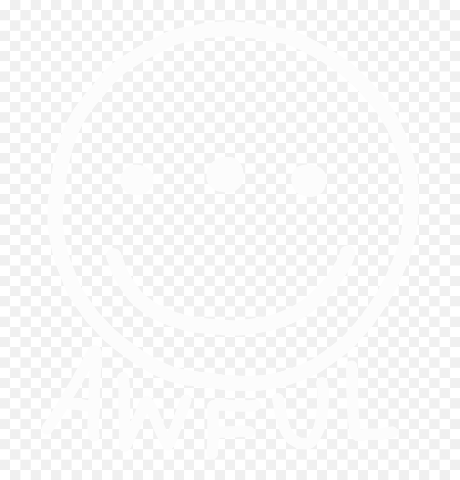 Awful Cloth - Happy Emoji,Thinking Black And White Emoticon Image