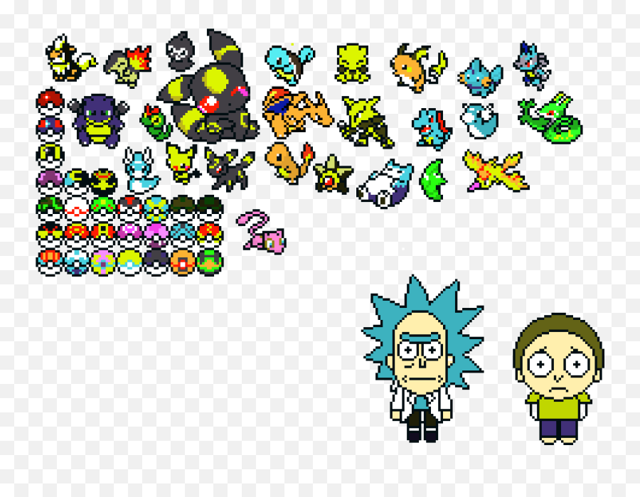 Rick And Morty Portal Png - Rick And Morty Pixel Art Emoji,Morty Emoji Png