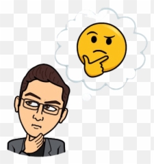 Fun - Transparent Thinking Emoji,Custom.buckeye Emoticons