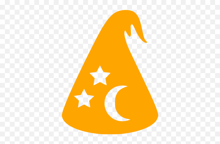 Orange Wizard Icon - Free Orange Halloween Icons Icon Emoji,Wizard Emoticon