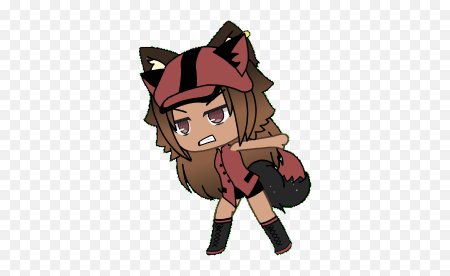 Mad Phyco Gacha Wolf Girl Sticker By - Fictional Character Emoji,Mad Girl Emoji