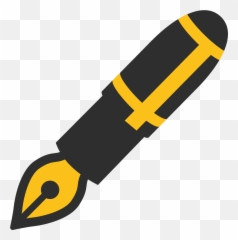 Black Nib Id 7956 Emojicouk - Emoji Pluma,Tools Emoji