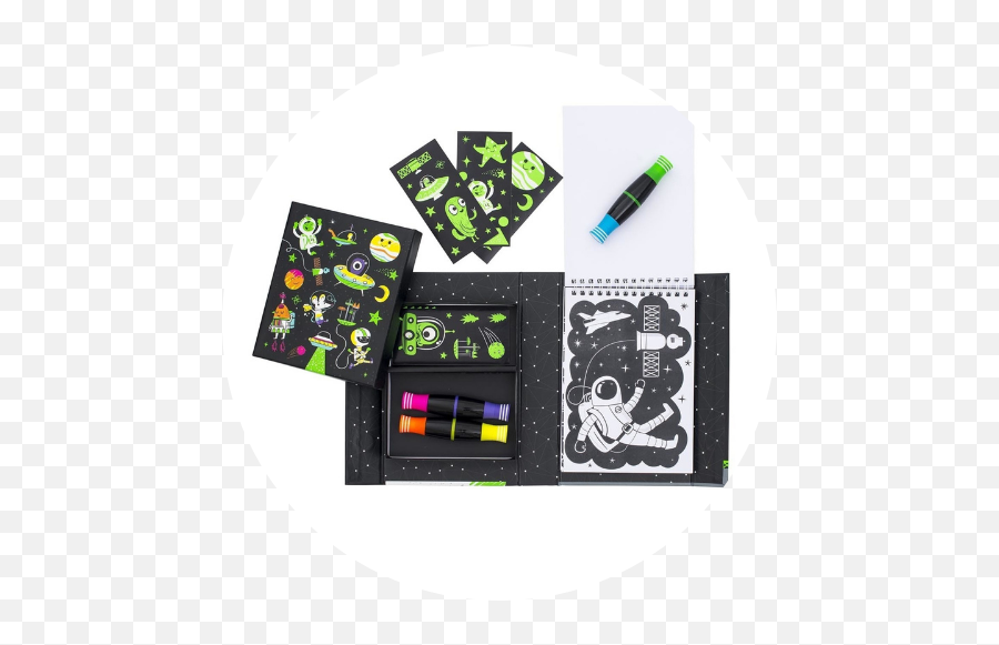 The Cool List Valentineu0027s Day Treats For Kids - Cool Outer Space Neon Colouring Set Emoji,Boxed Up Emotions Tattoo