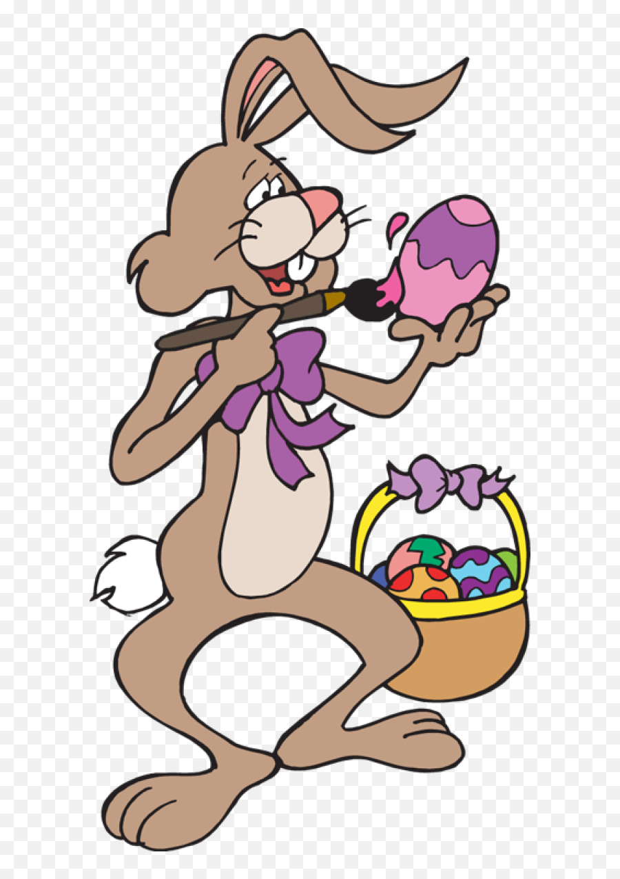 Clip Art Bunny Painting Easter - Happy Emoji,Bunny And Egg Emoji