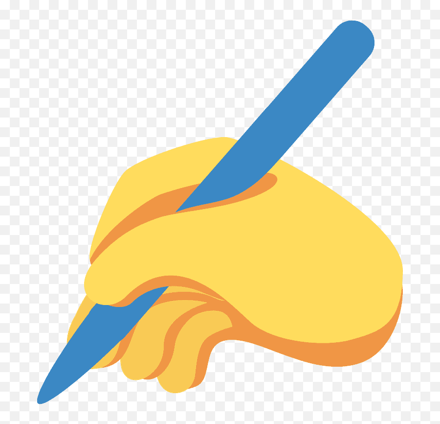 Writing Hand Emoji - Writing Pen Emoji,Writing Hand Emoji