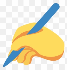 Writing Hand Emoji - Writing Pen Emoji,Writing Hand Emoji