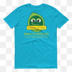 Hippie Butter T - Steel Blue Tshirt Emoji,A Hippie Emoticon