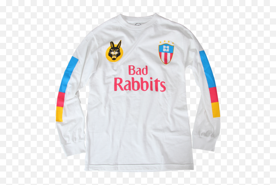 Mimi Soccer Jersey White Long Sleeve - Bad Rabbits Emoji,I Love Soccer Emotion Shirt