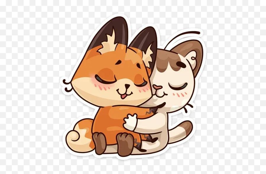 Luna The Fox Sticker Pack - Stickers Cloud Emoji,Cuteorange Kitty Emoticons