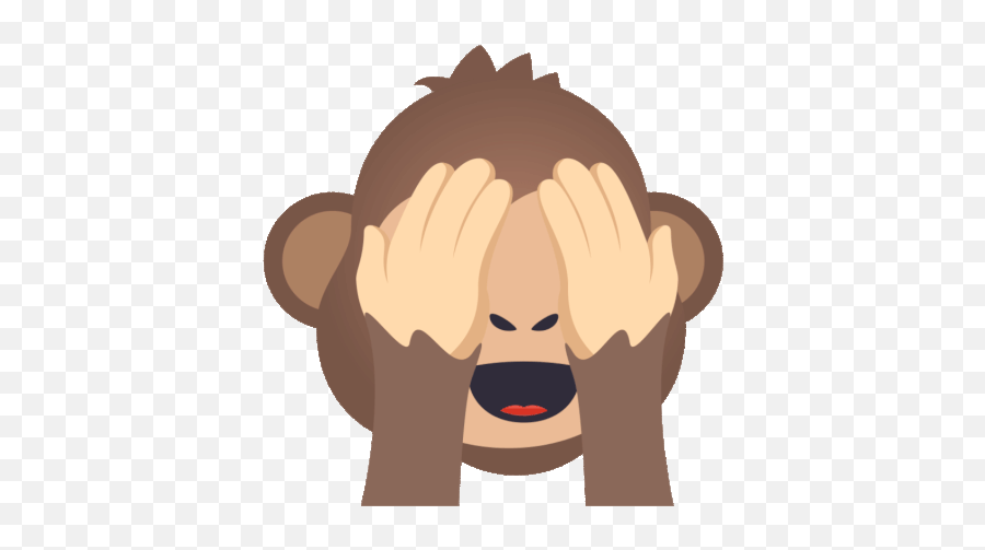 See No Evil Monkey Joypixels Gif - Transparent Cartoon Monkey Gif Emoji,Shaking My Head Emoji