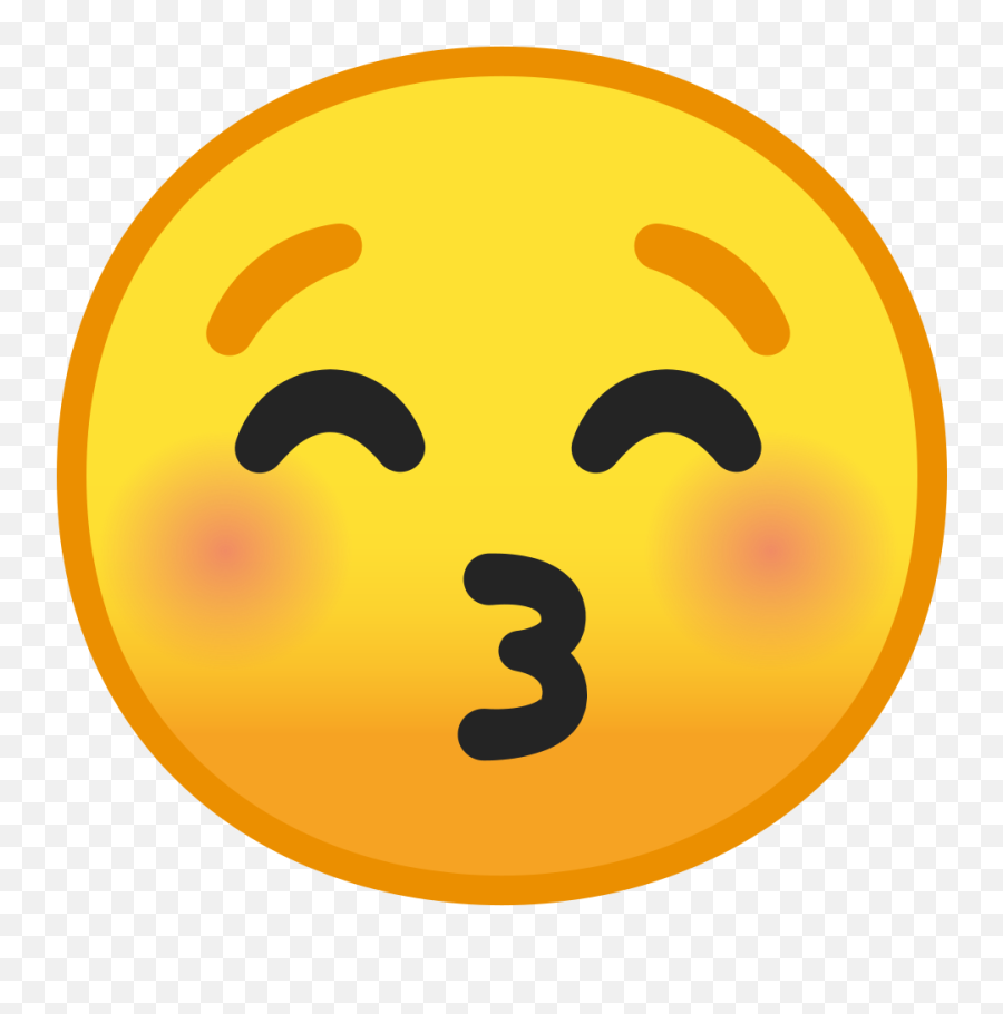 Kissing Face With Closed Eyes Emoji - Kissing Face With Closed Eyes Emoji,Eyes Emoji Png