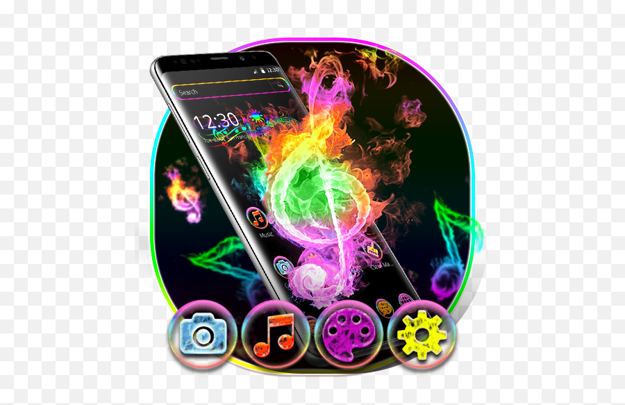 Neon Light Music Launcher 54411 Apk For Android Emoji,Samsung Emojis Without Rooting