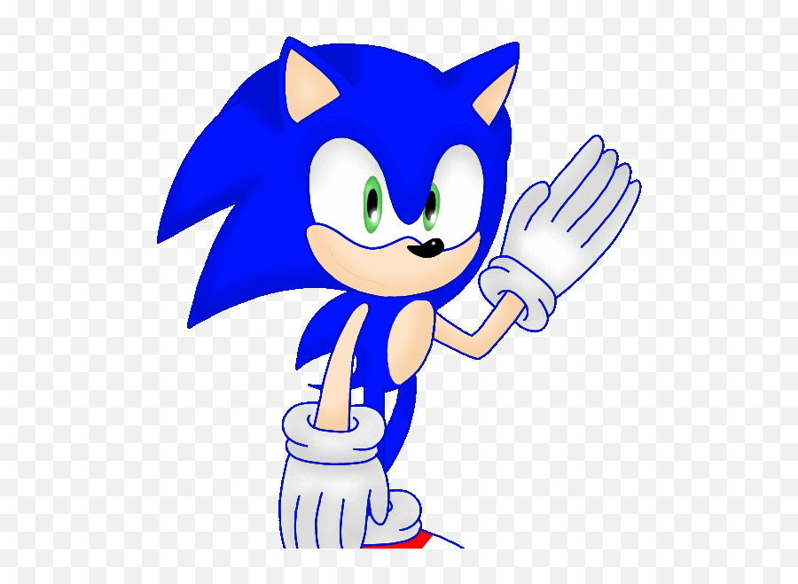 Sonic The Hedgehog Waving Gif Clip Art Library Anime - Sonic The Hedgehog Waving Gif Emoji,Sonic Emojis