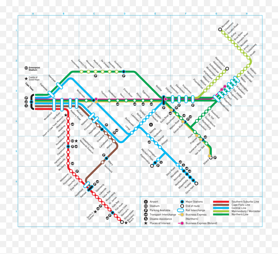 Transit Maps - Train Lines Cape Town Emoji,Guess The Emoji Castle Book