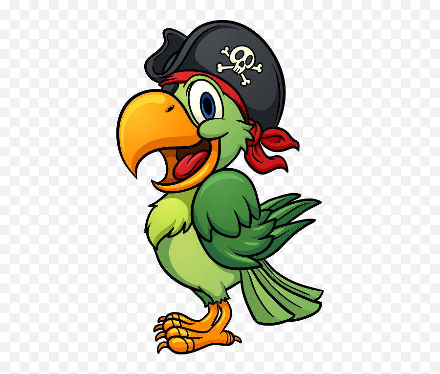 Parrot Bird Pirate Pirates Hat Sticker By Amanda - Transparent Pirate Parrot Cartoon Emoji,Pirate Hat Emoji