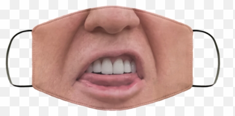 Trump Thicc Face Mask - Mask Emoji,Ew Face Emoji
