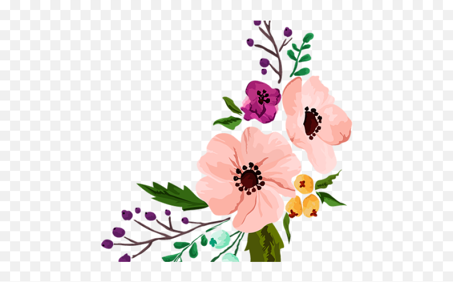 Vintage Flower Clipart Dainty Flower - Png Download Full Floral Emoji,Chrysanthemum Emoji