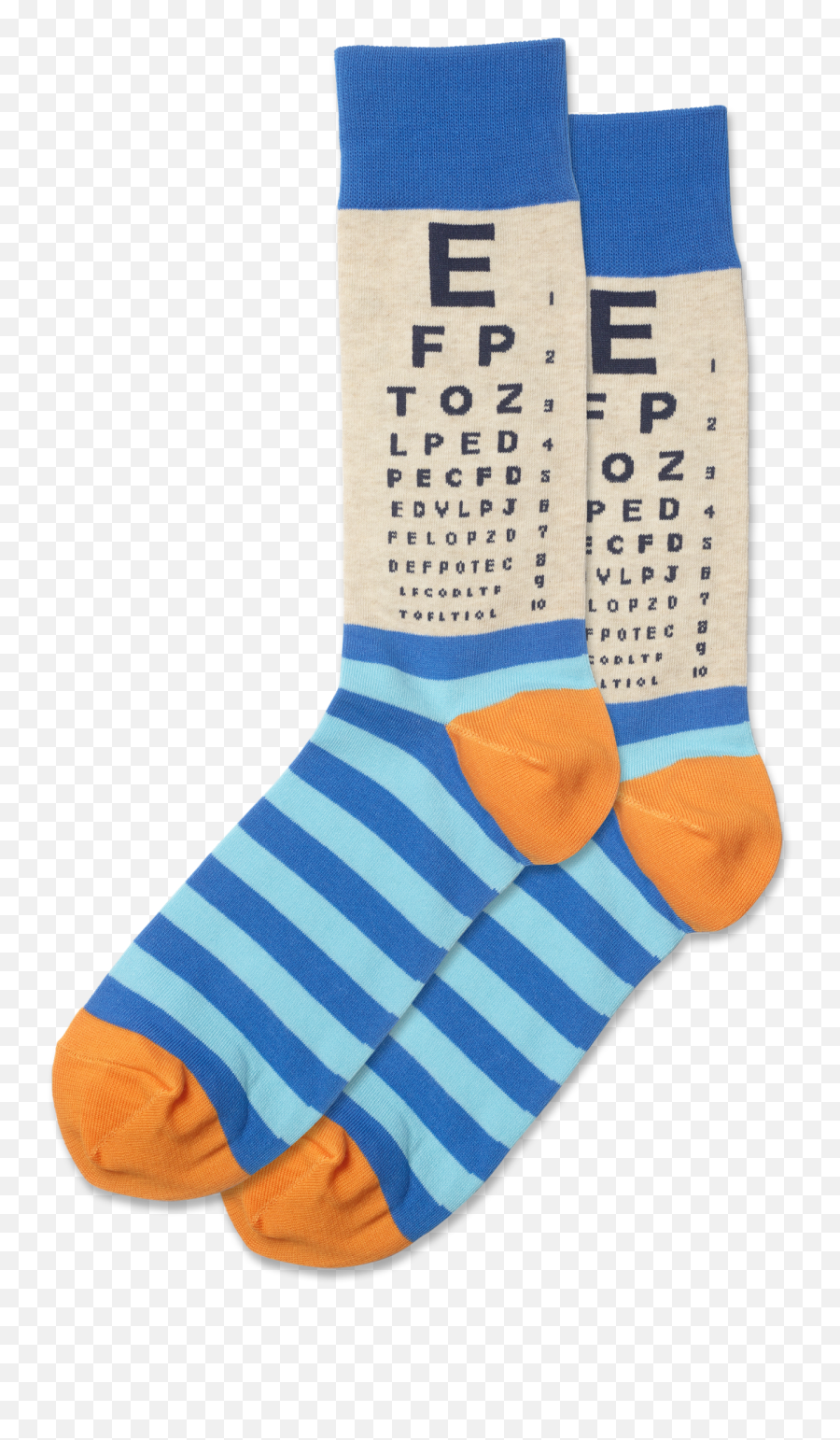 Hot Sox - Eye Chart Natural Melange Hsm10127 Crew Menu0027s Clothing Socks Emoji,Emoji Odd Sox