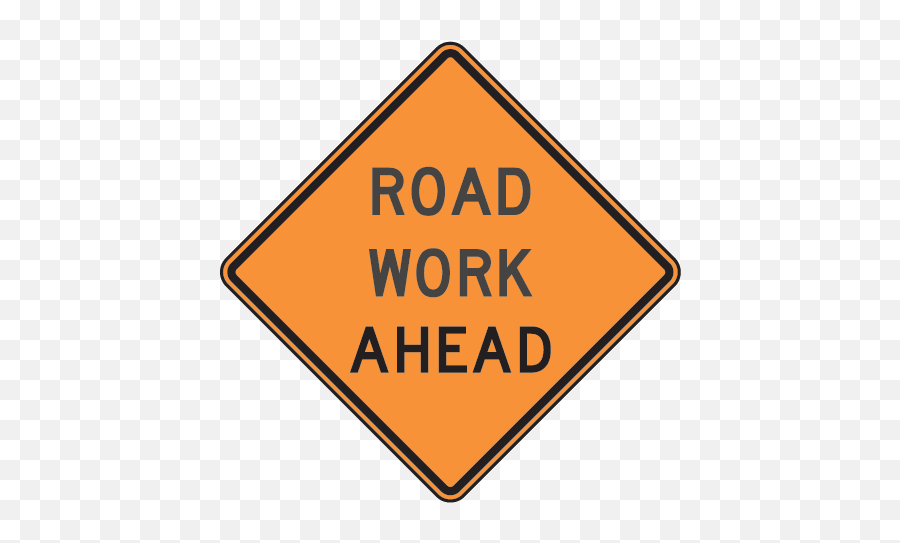 Road Work Ahead Sign X4568 - Work Zone Road Sign Emoji,Road Sign Emojis