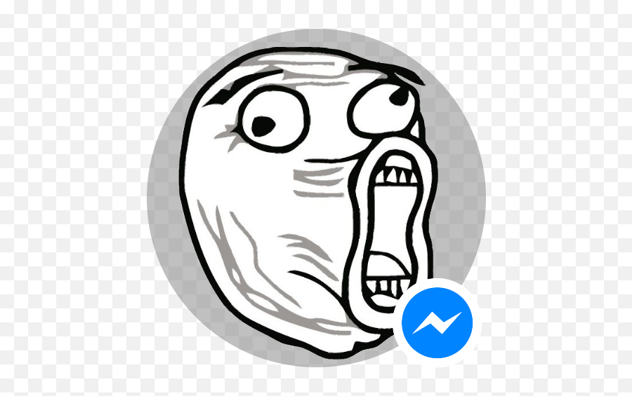 Rage Faces For Messenger - Apps On Google Play Derp Face No Background Emoji,Troll Face Emoji