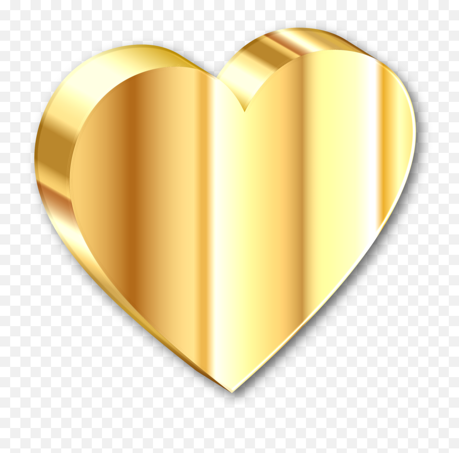 Heart Of Gold Emoji Transparent Png - Heart Of Gold Clipart,Gold Emoji