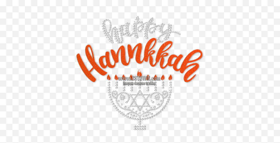 Happy Hanukkah Bling Menorah With Warm Flame Heat Transfer - Language Emoji,Flame Of Emotion