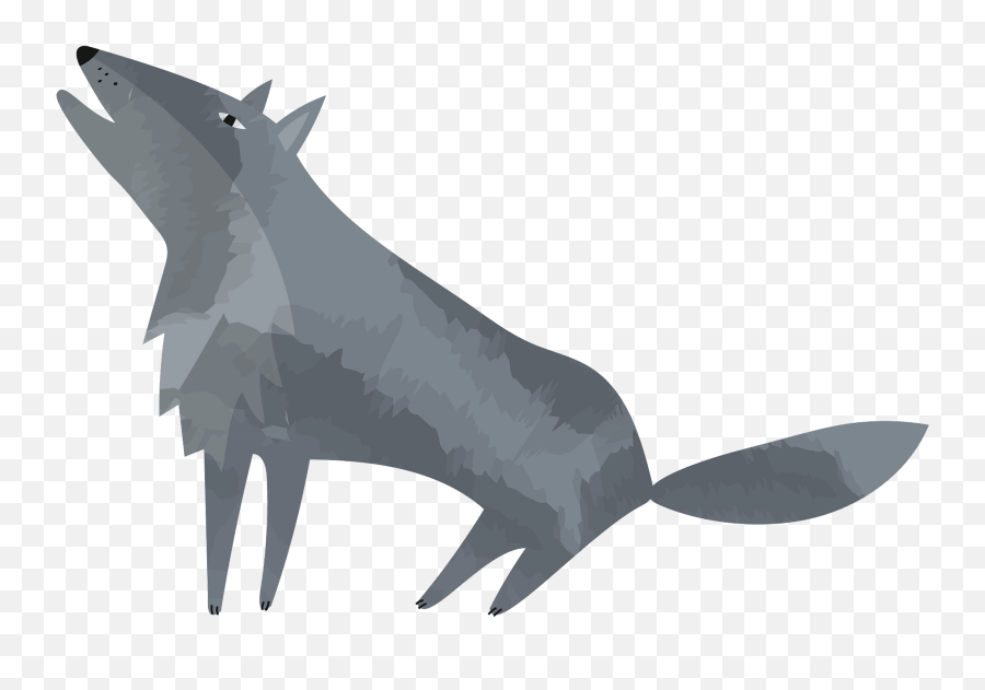 Howling Wolf Clipart - Silver Fox Emoji,Howling Wolf Emoji