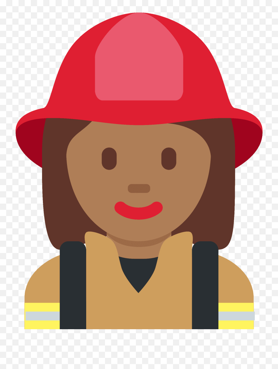 Woman Firefighter Emoji Clipart Free Download Transparent - Bombero Emoji Png,Woman With Hat Emoji