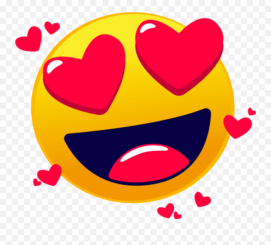 Heart Eyes Emoji Clipart - Love Heart Emoji,Heart Eyes Emoji