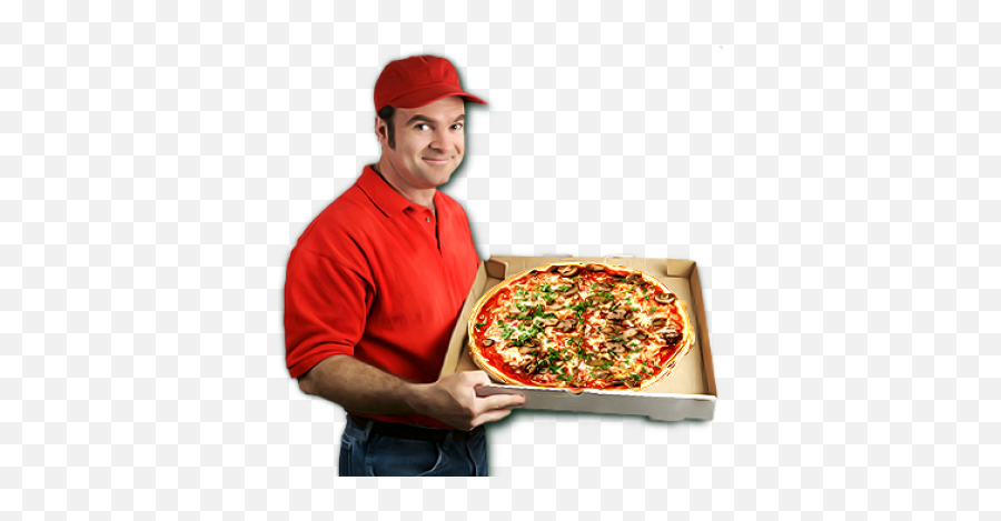 Pizza Delivery Driver - Transparent Pizza Delivery Man Emoji,Dmonios Pizza Emoji Commercial Girl