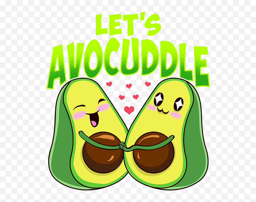 Lets Avocuddle Cute Funny Avocado Pun Spiral Notebook For - Happy Emoji,Text Emoticon For Cuddle