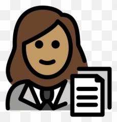 Medium Skin Tone Emoji - Office Woman Png Clipart,Emoji Oficinista