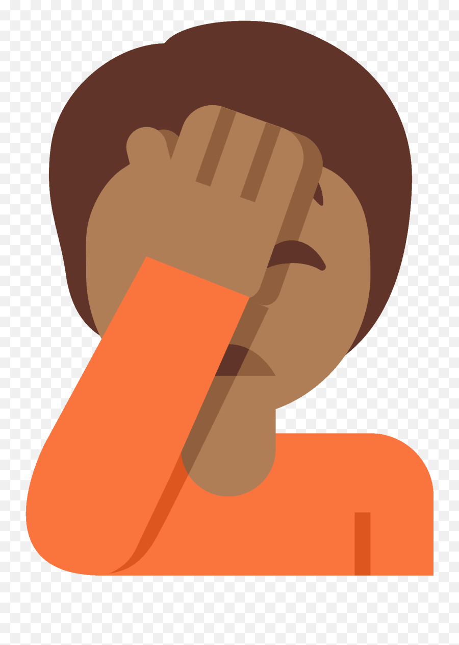 Person Facepalming Emoji Clipart Free Download Transparent - Language,Faceplam Emoji